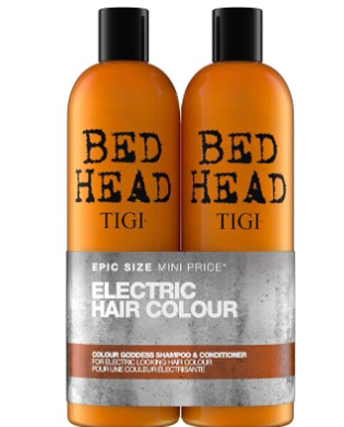 Tigi Bed Head Color Goddess Duo Pack pour cheveux colorés (shampooing 750 ml et après-shampoing 750 ml)