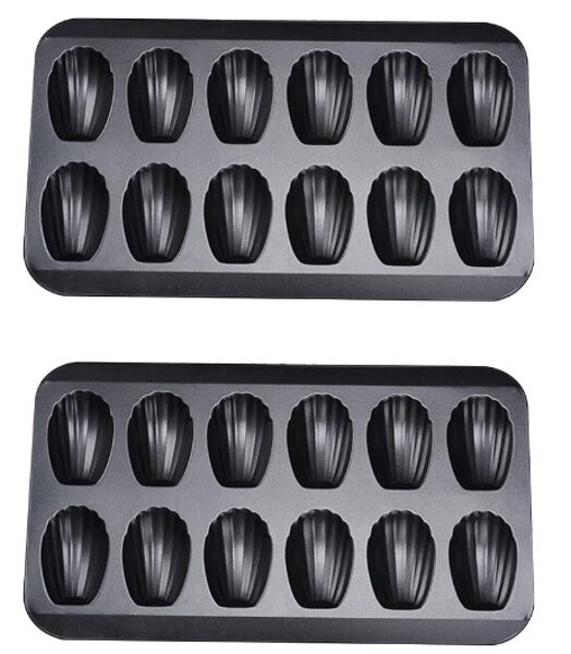 Lot de 2 moules à madeleines antiadhésifs