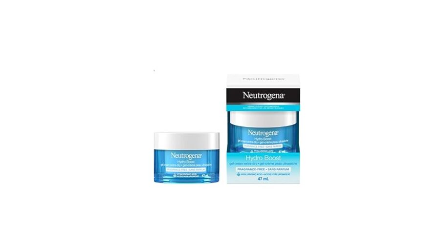 Neutrogena Hydro Boost Crème hydratante pour le visage avec acide hyaluronique pour peaux très sèches, sans parfum, sans huile, crème gel non comédogène, 47 ml